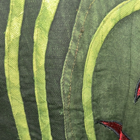 100% Cotton Boho Green Namaste Pants - Picture 10 of 11